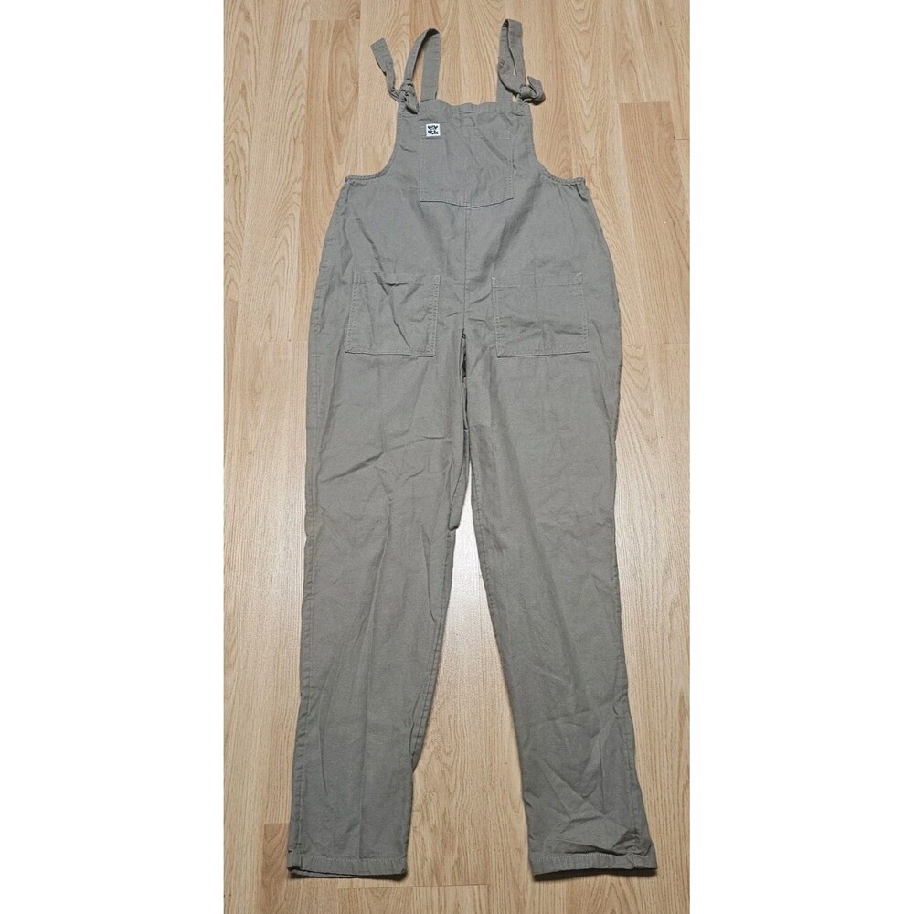 Lucy & Yak Womens 6 L Original Organic Cotton Dungarees Overalls Jumpsuit Grey